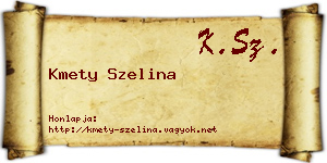 Kmety Szelina névjegykártya